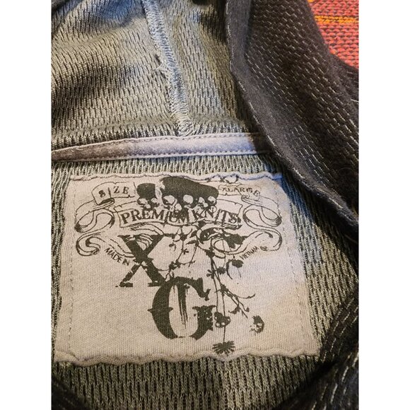 Men's Lightweight Hooded Long Sleeve Shirt XL Black Heathered Cotton/Polyester - Picture 13 of 14